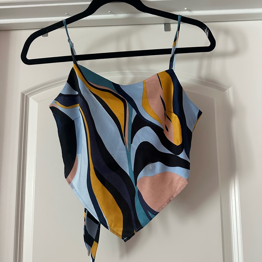 LA heart scarf tie top